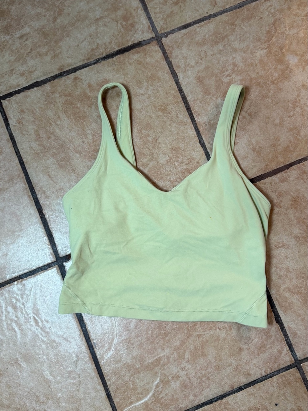lululemon athletica Light Yellow Tank Top